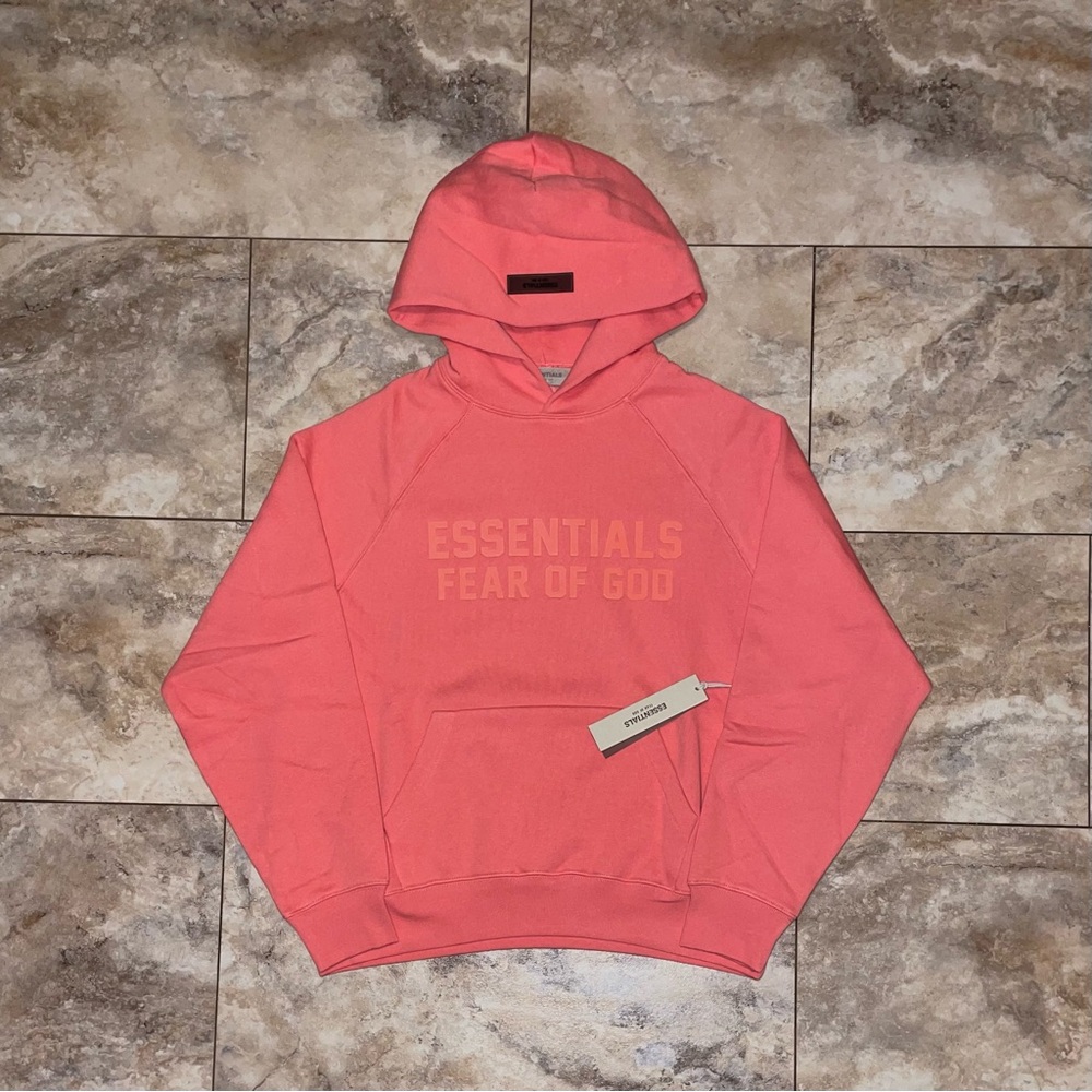 Fear of God Essentials Hoodie Coral Size XXS